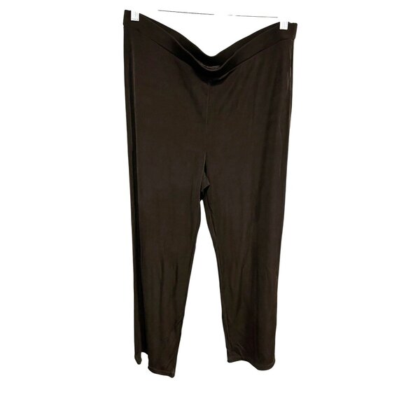 Chicos Travelers Womens Black Pull-On Pants Size Large Short - Picture 1 of 9